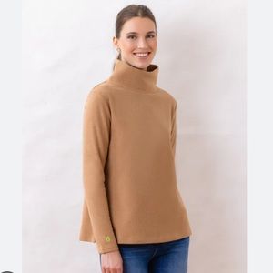 Dudley Stephens Greenpoint Turtleneck Terry Fleece Camel